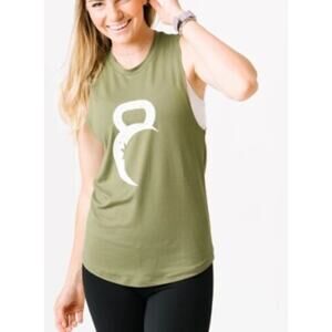 Zyia Active Olive Green Sleeveless Tank Top Women's Size XL 3437